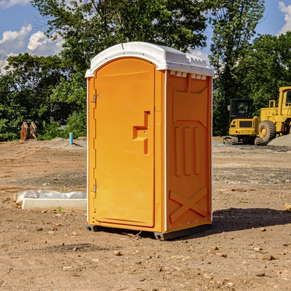 how often are the porta potties cleaned and serviced during a rental period in Cropsey Illinois